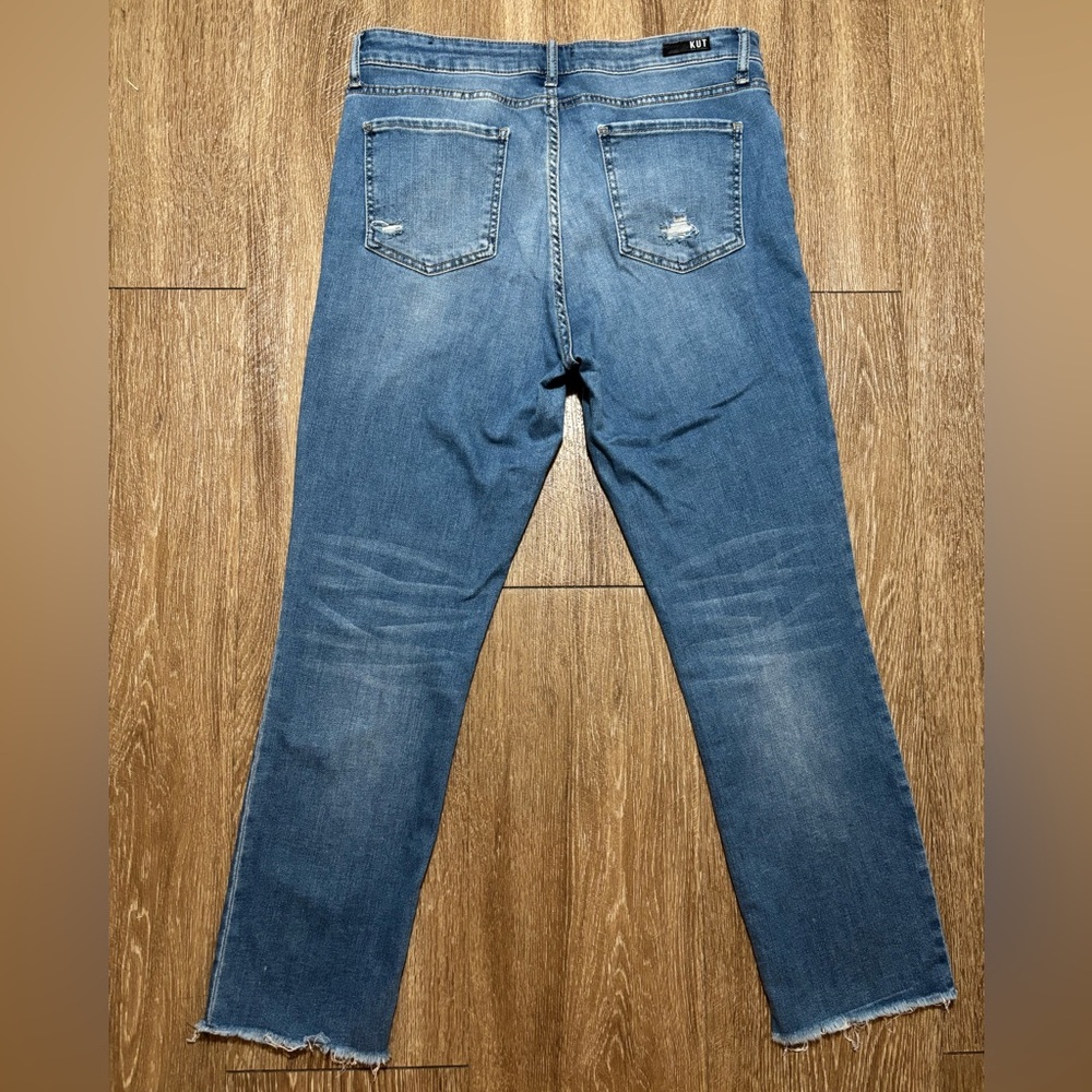 Kut from the Kloth Jeans Women’s Size 12 Reese Fab Ab Straight Leg High Rise - Picture 3 of 10